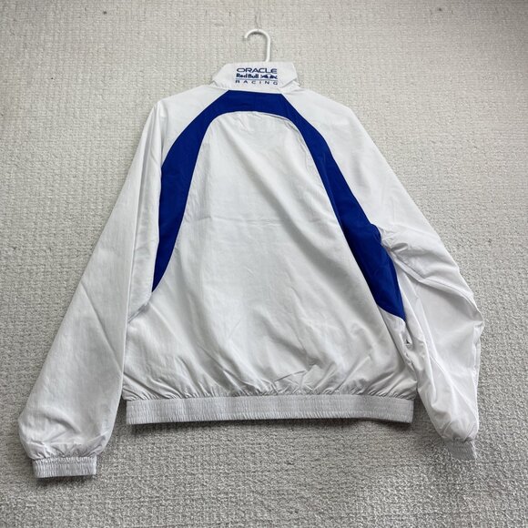 Hollister x Oracle Red Bull Racing Track Jacket Men’s M White / Blue Graphic Zip - Picture 12 of 13